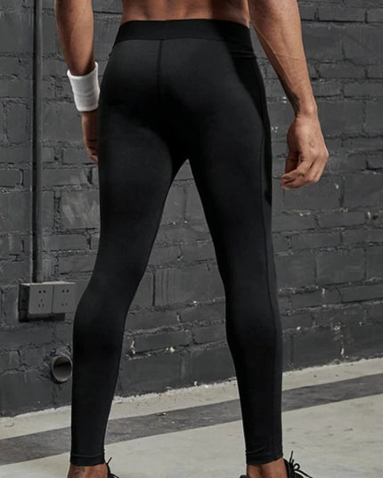 Sportowe legginsy męskie elastyczne o klasycznym kroju