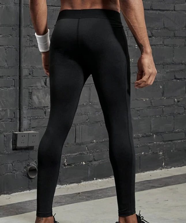 Sportowe legginsy męskie elastyczne o klasycznym kroju