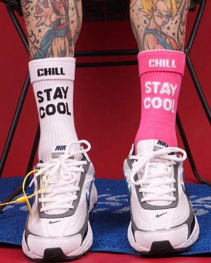 Skarpetki męskie bawełniane z napisem