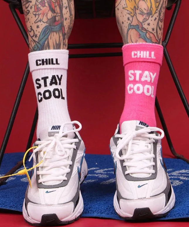 Skarpetki męskie bawełniane z napisem