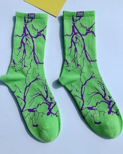 Skarpetki męskie za kostkę wzór błyskawic