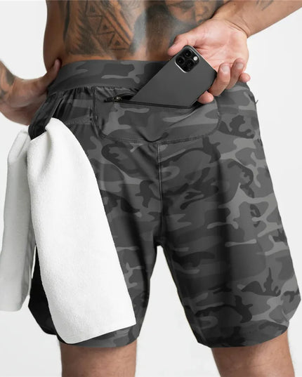 Sportowe spodenki męskie szybkoschnące z kieszeniami