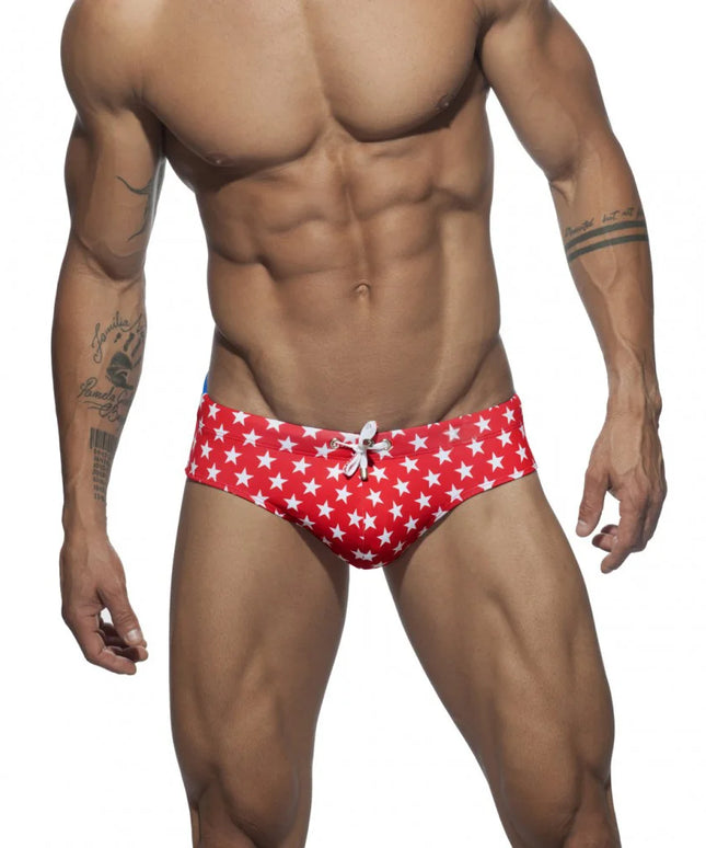 Męskie slipy kąpielowe w gwiazdy