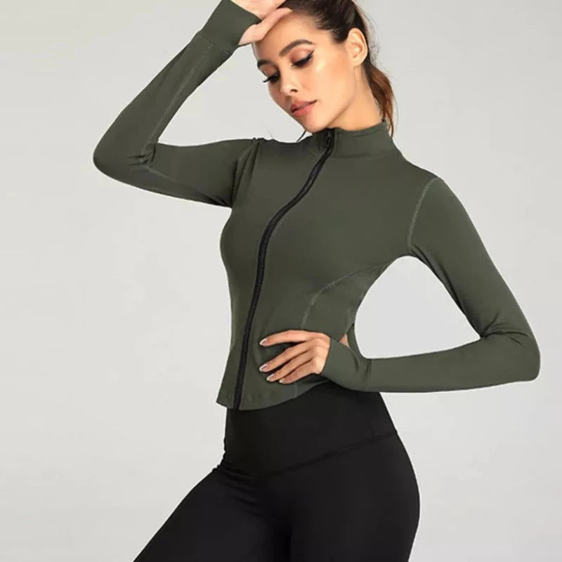 Sportowa bluza damska rozsuwana i dopasowana