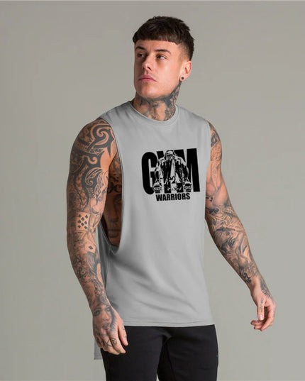 Sportowa koszulka męska tank top z nadrukiem