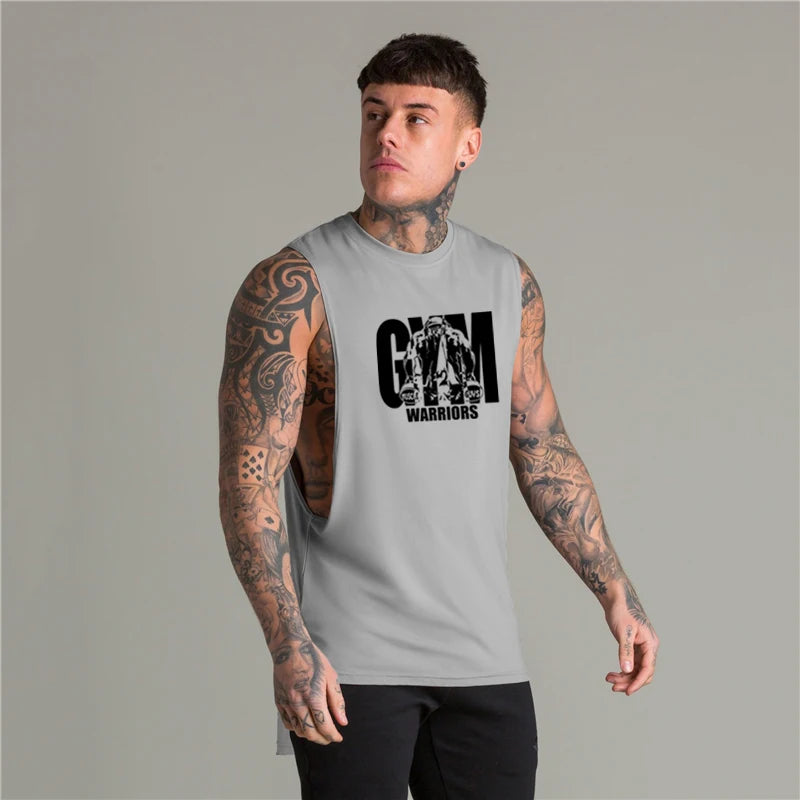 Sportowa koszulka męska tank top z nadrukiem