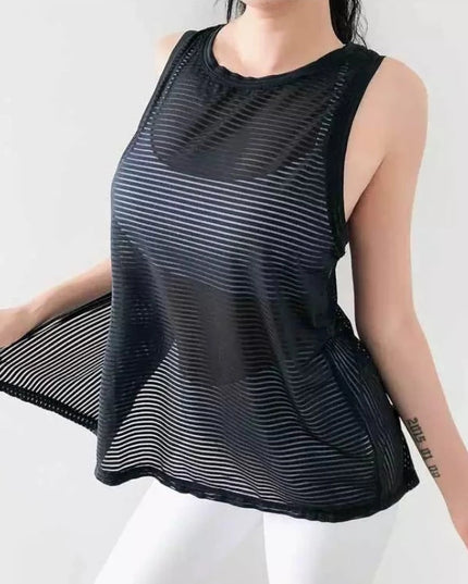 Sportowa koszulka damska o bardzo luźnym kroju, z możliwością wiązania na plecach