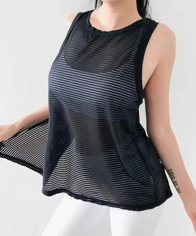 Sportowa koszulka damska o bardzo luźnym kroju, z możliwością wiązania na plecach