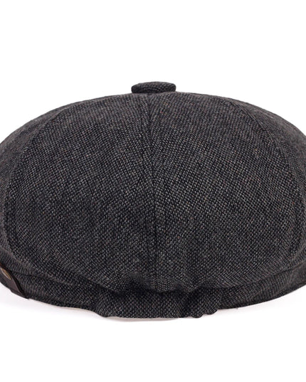 Czapka męska w stylu beretu z krótkim daszkiem