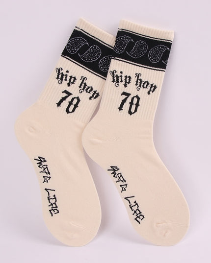 Skarpetki męskie za kostkę białe z nadrukiem