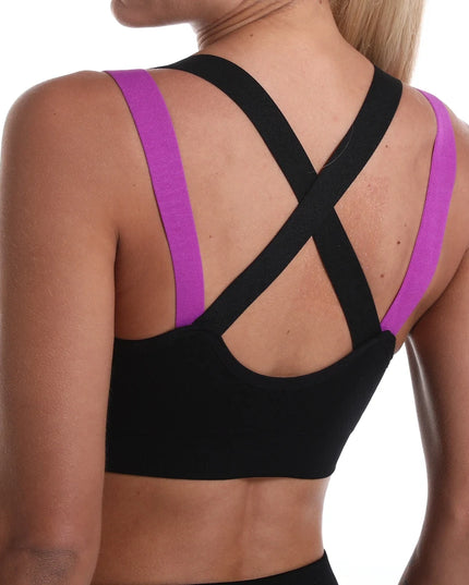 Sportowy biustonosz damski na podwójnych ramiączkach