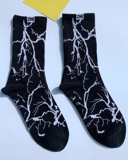 Skarpetki męskie za kostkę wzór błyskawic