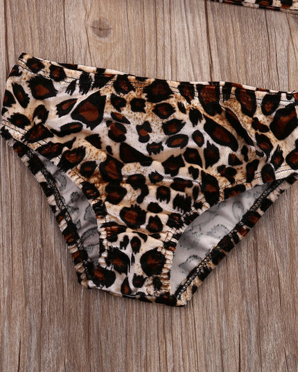 Dwuczęściowy strój bikini dla niemowląt na jedno ramię w zestawie z opaską