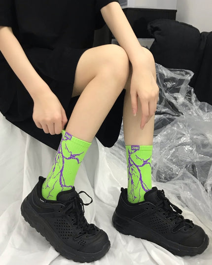 Skarpetki męskie za kostkę wzór błyskawic