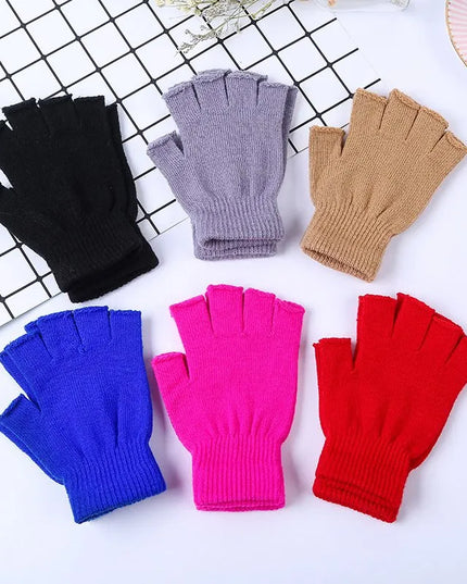 Rękawiczki unisex bez palców w jednolitym kolorze