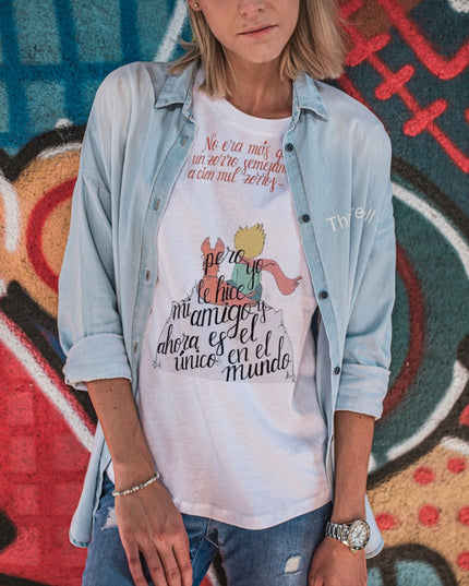 Damski T-shirt ze wzorem Małego Księcia