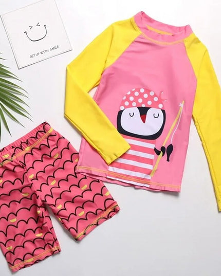 Dwuczęściowy strój kąpielowy dla dziewczynki z szortami