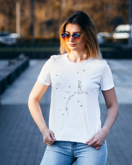 Damski T-shirt z Małym Księciem