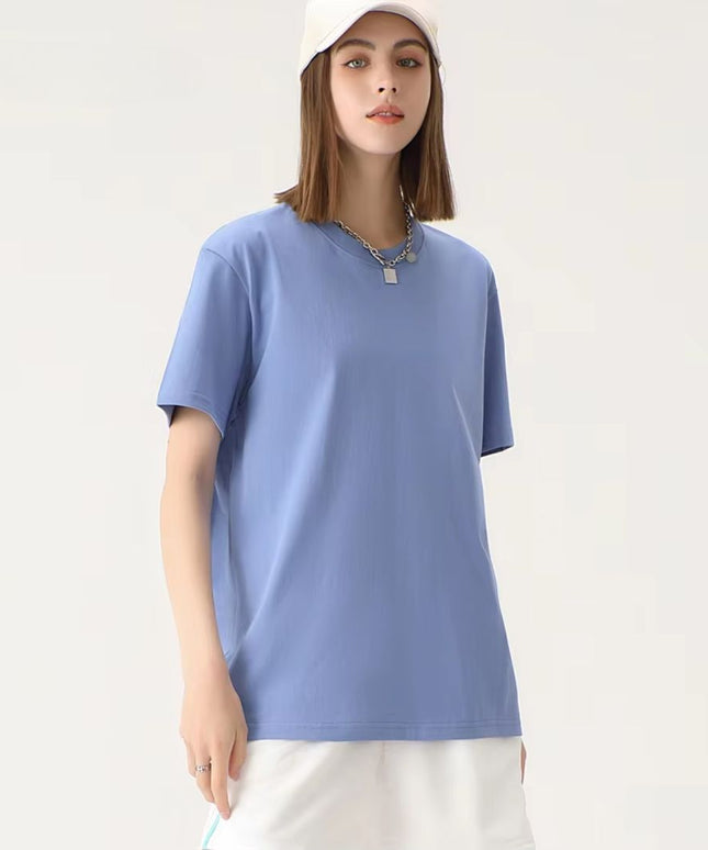 Damski T-shirt o luźnym kroju z bawełny