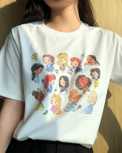 Damski T-shirt z motywem księżniczek Disneya