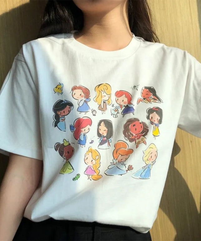 Damski T-shirt z motywem księżniczek Disneya