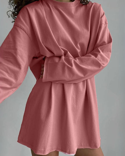 Damska bawełniana bluzka z długim rękawem oversize