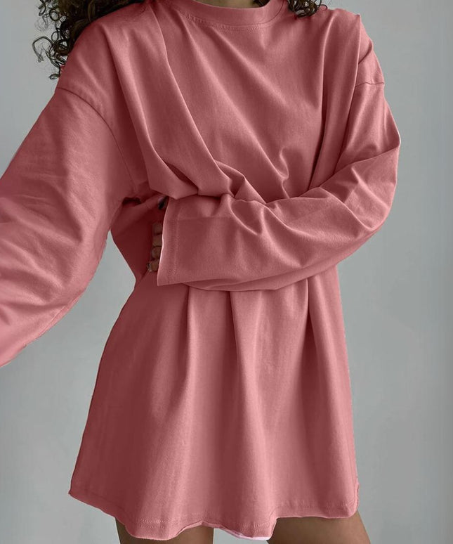 Damska bawełniana bluzka z długim rękawem oversize