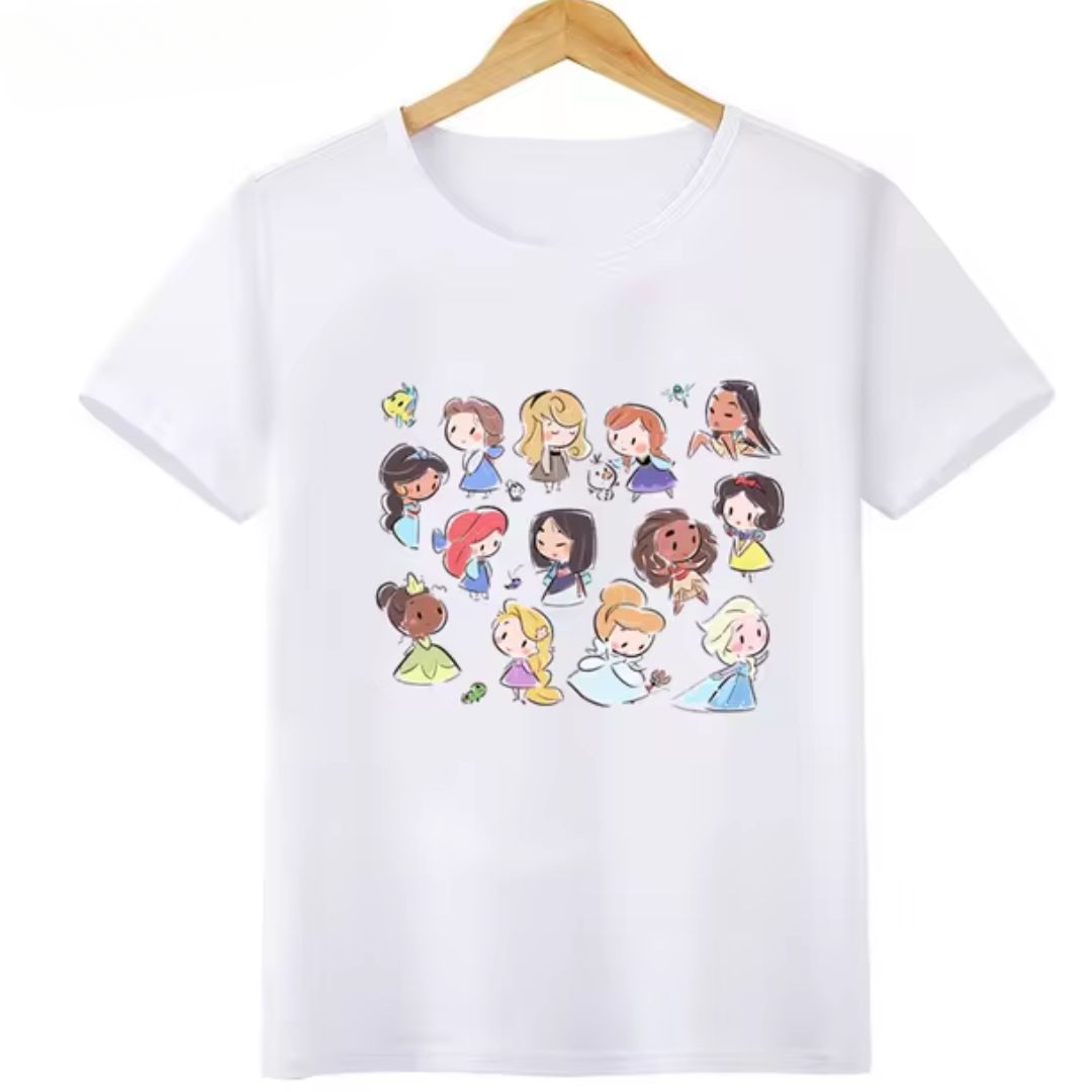 Damski T-shirt z motywem księżniczek Disneya
