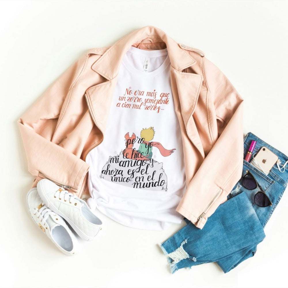 Damski T-shirt ze wzorem Małego Księcia