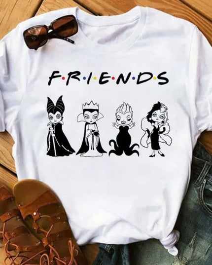 Damski T-shirt z bohaterkami bajek Disney