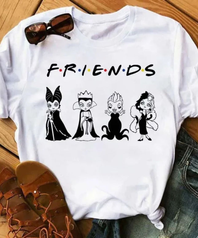 Damski T-shirt z bohaterkami bajek Disney