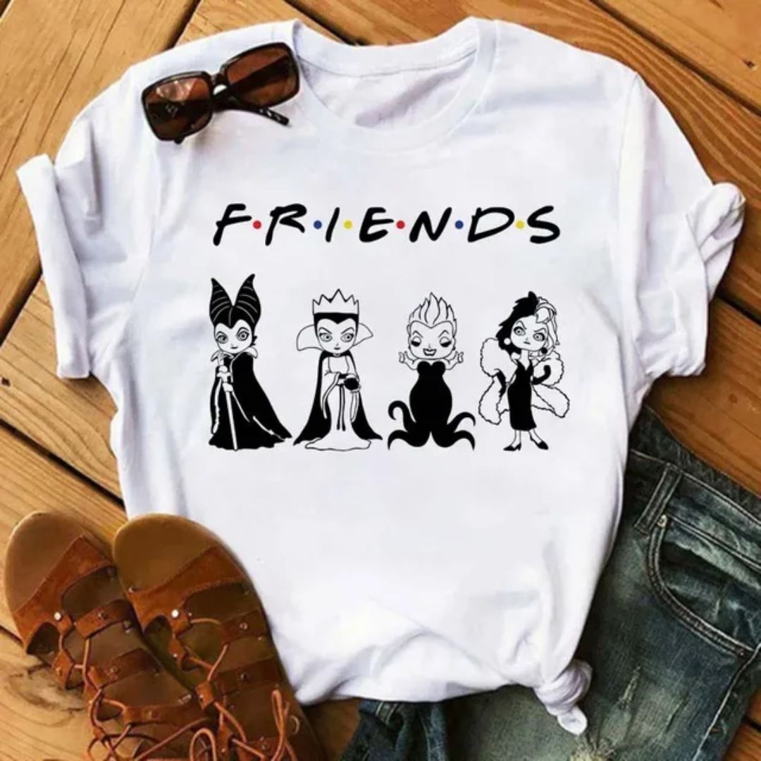 Damski T-shirt z bohaterkami bajek Disney