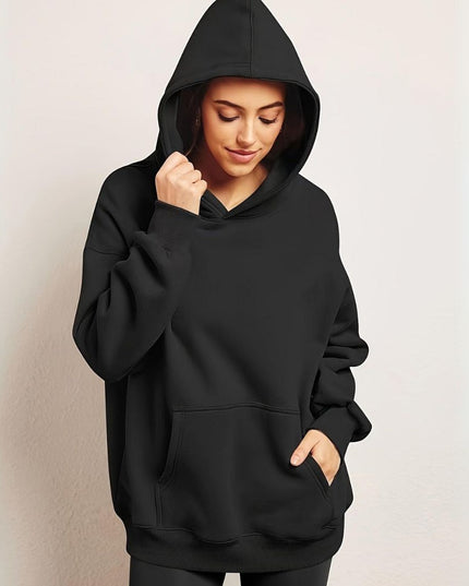 Damska bluza z kapturem plus size z bawełną