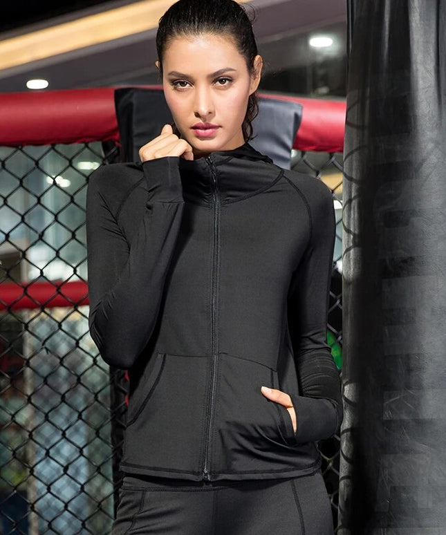 Sportowa bluza damska rozsuwana z kapturem