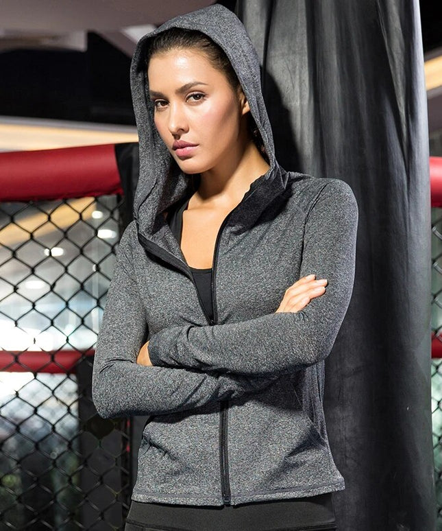 Sportowa bluza damska rozsuwana z kapturem