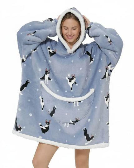 Kocobluza damska z motywem piesków