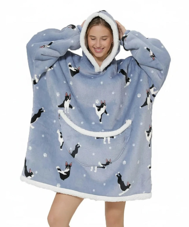 Kocobluza damska z motywem piesków