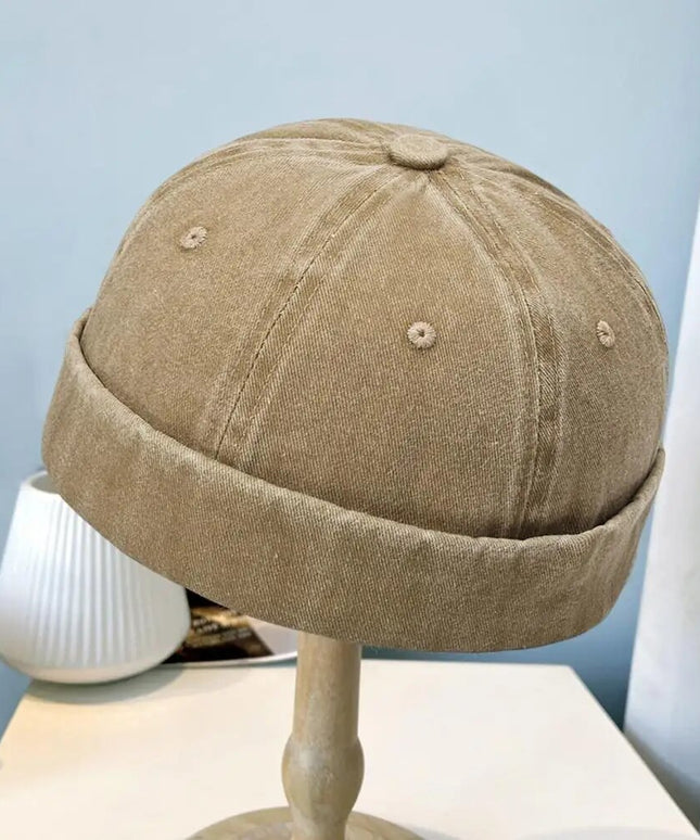 Czapka męska ze wzorem imitującym jeans