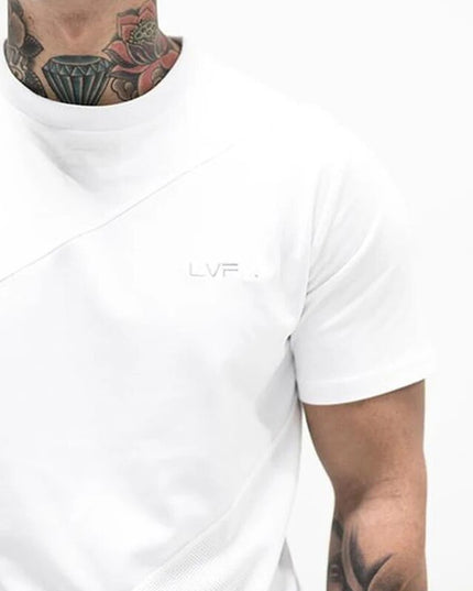 Sportowa koszulka męska o przedłużonym kroju