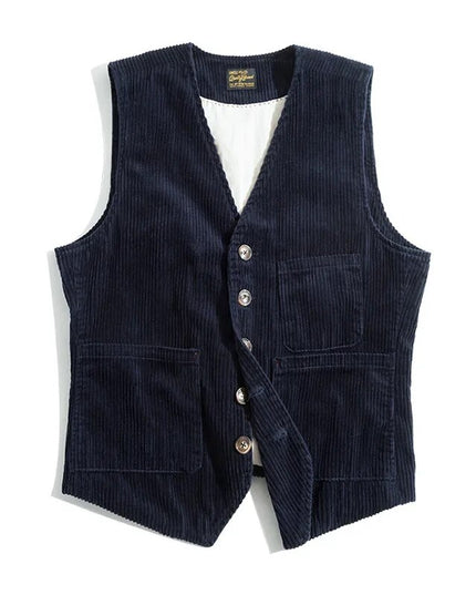 Kamizelka męska elegancka sztruksowa