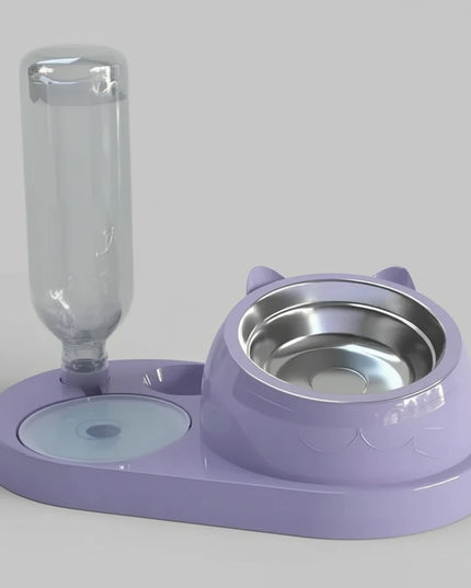 Miska na karmę dla psa z automatycznym poidełkiem na wodę