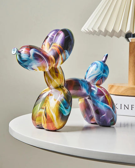 Figurka dekoracyjna kolorowa pies graffiti