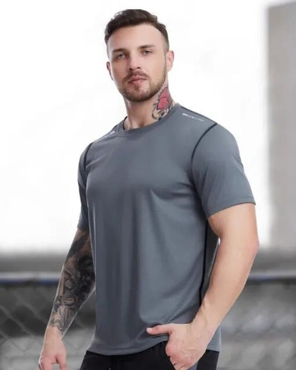 Sportowa koszulka męska z elastycznego i szybkoschnącego materiału