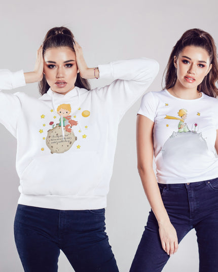 Promocyjny Zestaw Damski z Motywem Małego Księcia 🌟 - Bluza i T-shirt w Super Cenie!
