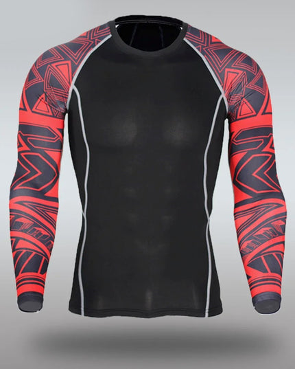 Sportowa koszulka męska kompresyjna z długim rękawem