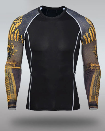 Sportowa koszulka męska kompresyjna z długim rękawem