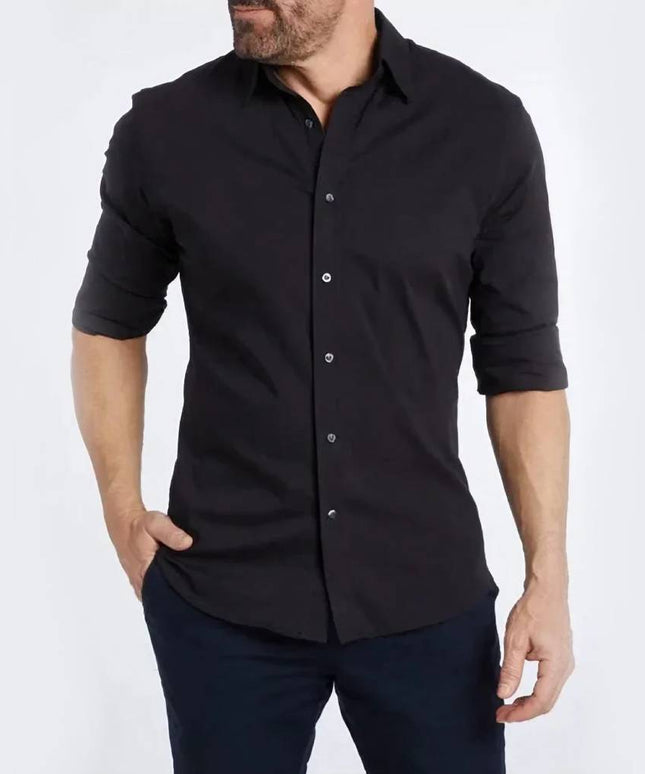 Dopasowana męska koszula zapinana na suwak