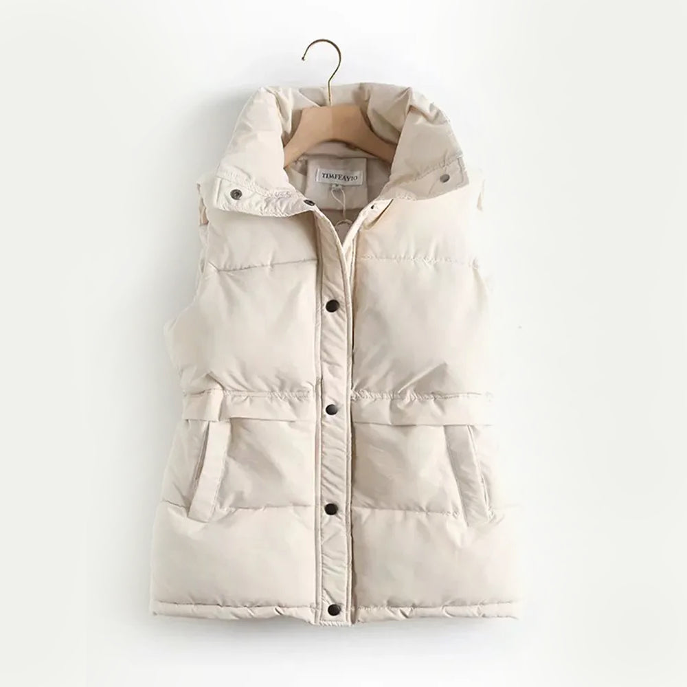 Kamizelka damska zwężana w pasie