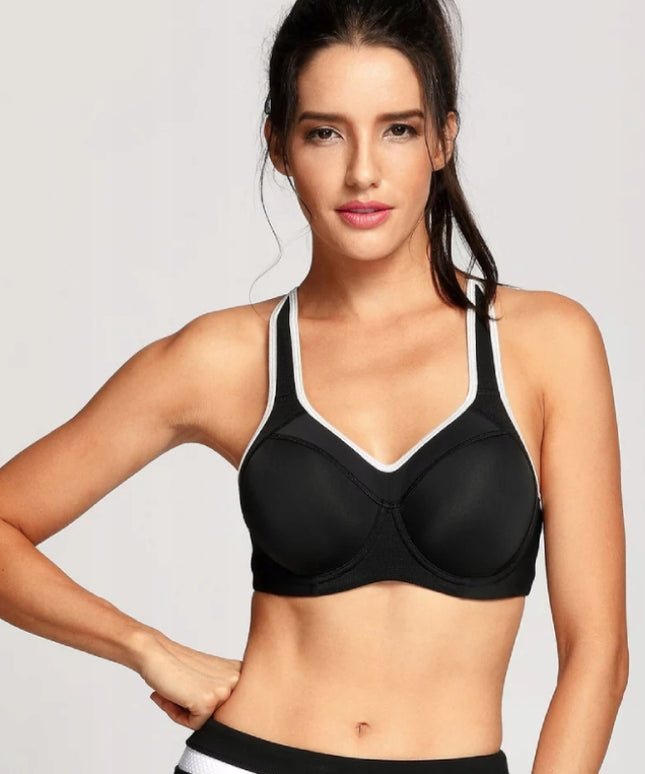 Sportowy biustonosz damski usztywniany - plus size