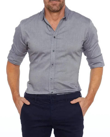 Dopasowana męska koszula zapinana na suwak